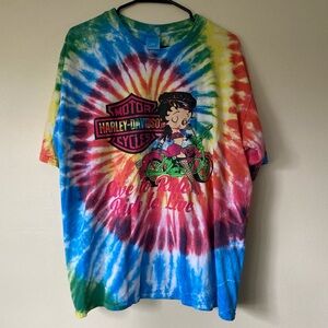 Rare Betty Boop Harley Davidson Shirt